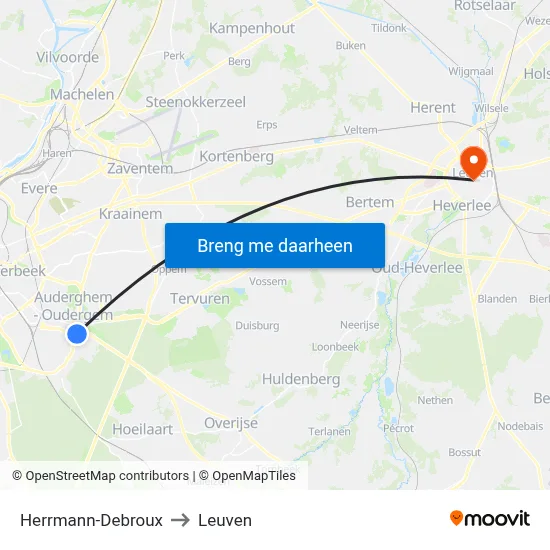 Herrmann-Debroux to Leuven map