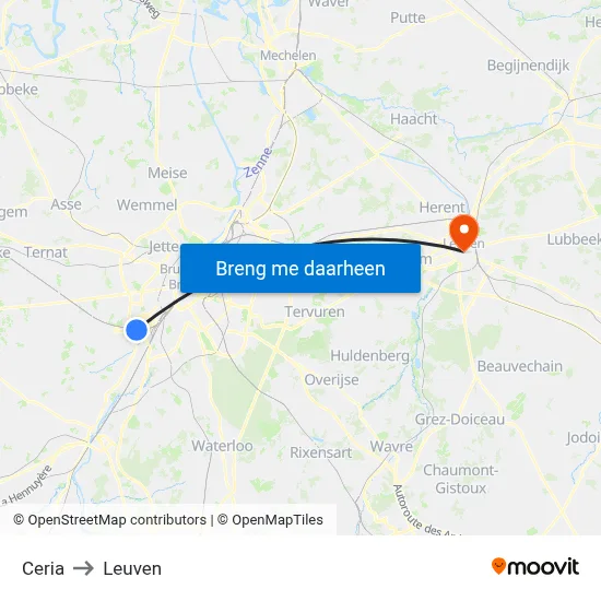 Ceria to Leuven map