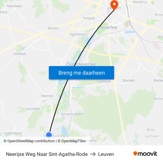 Neerijse Weg Naar Sint-Agatha-Rode to Leuven map