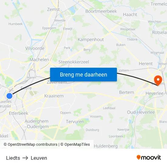 Liedts to Leuven map