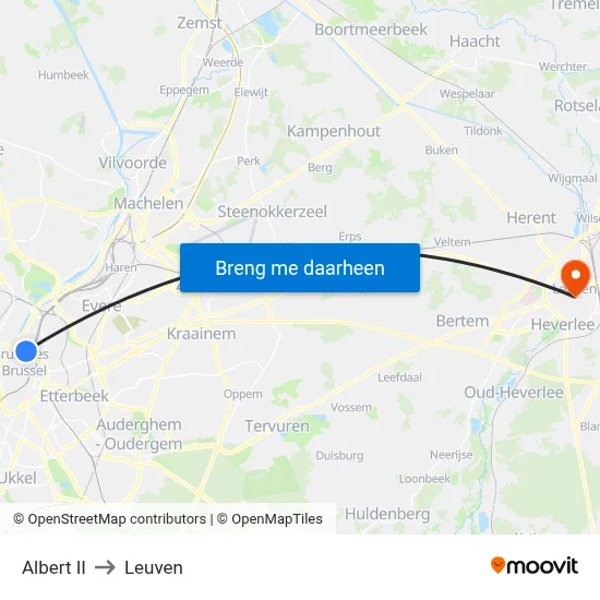 Albert II to Leuven map