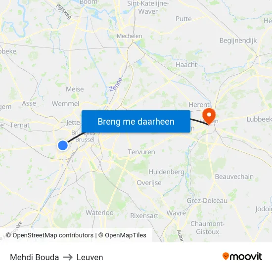 Mehdi Bouda to Leuven map