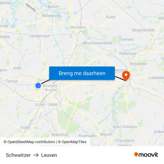Schweitzer to Leuven map