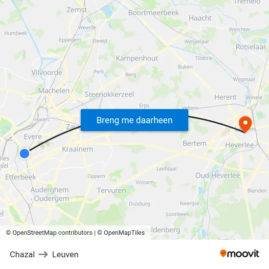 Chazal to Leuven map