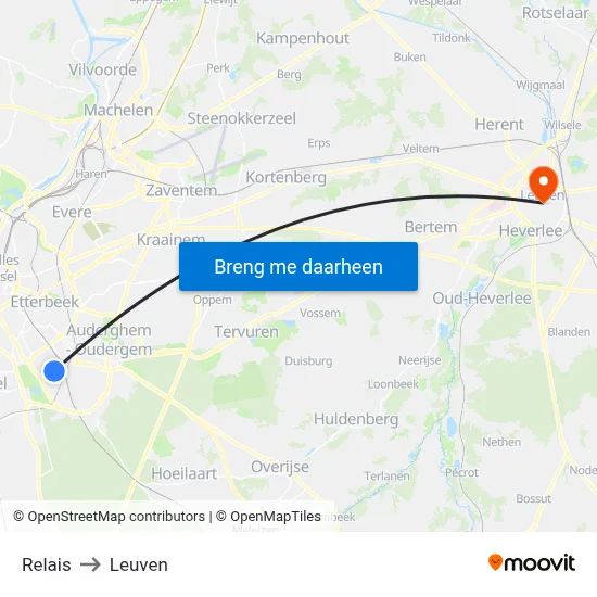 Relais to Leuven map