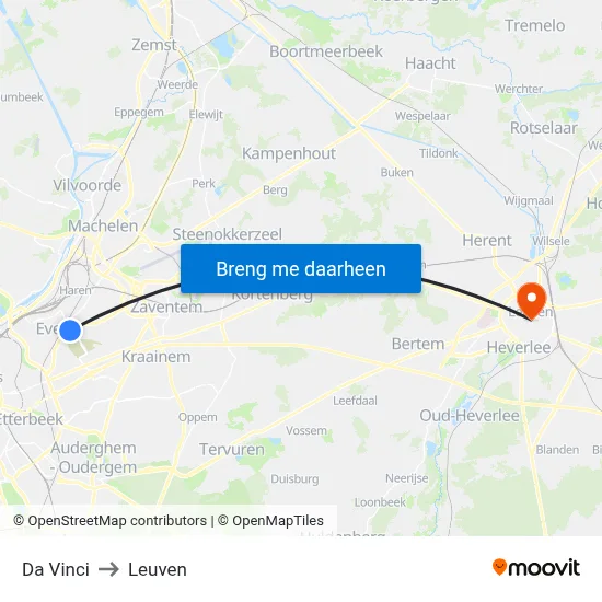 Da Vinci to Leuven map