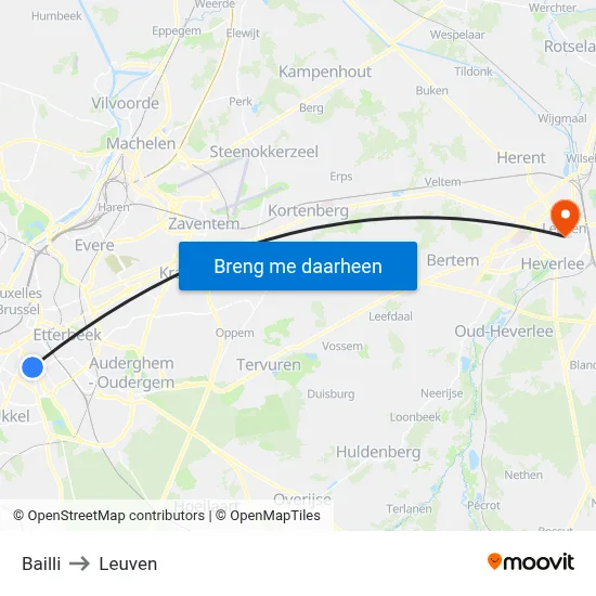 Bailli to Leuven map