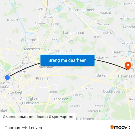 Thomas to Leuven map