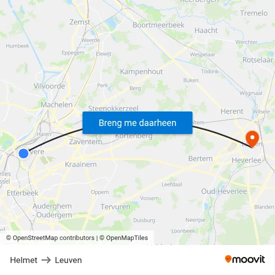 Helmet to Leuven map