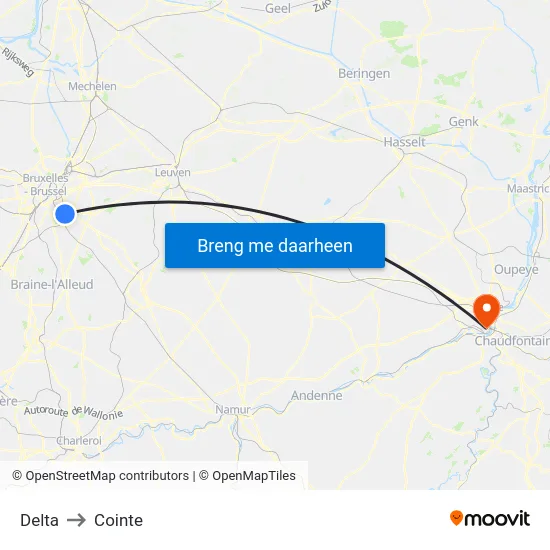 Delta to Cointe map