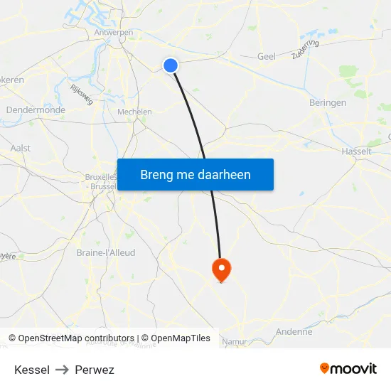 Kessel to Perwez map