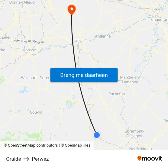 Graide to Perwez map