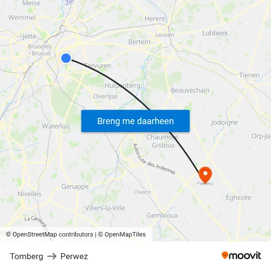 Tomberg to Perwez map