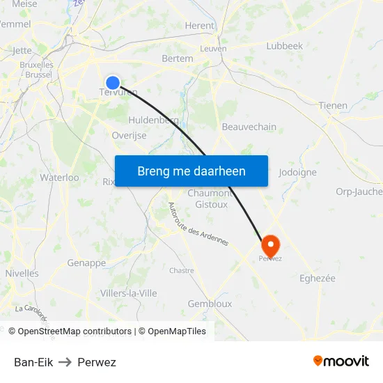 Ban-Eik to Perwez map