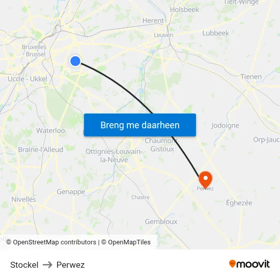 Stockel to Perwez map