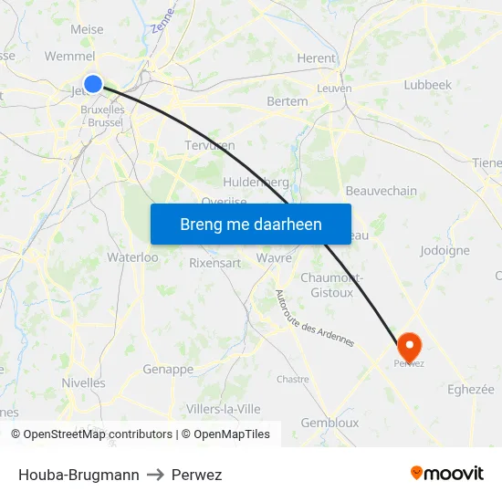 Houba-Brugmann to Perwez map