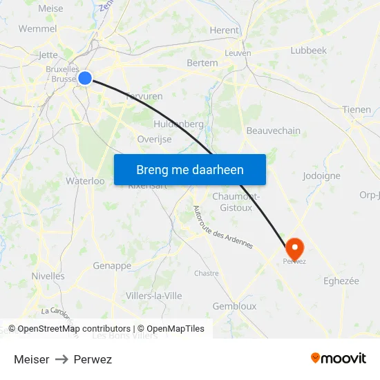 Meiser to Perwez map