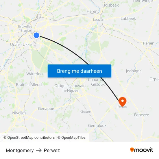 Montgomery to Perwez map