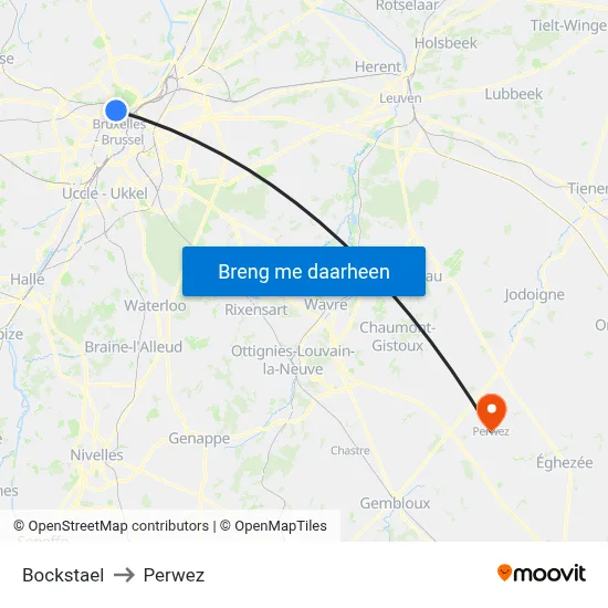 Bockstael to Perwez map