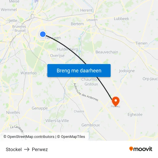 Stockel to Perwez map