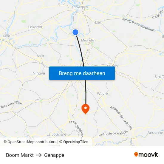 Boom Markt to Genappe map