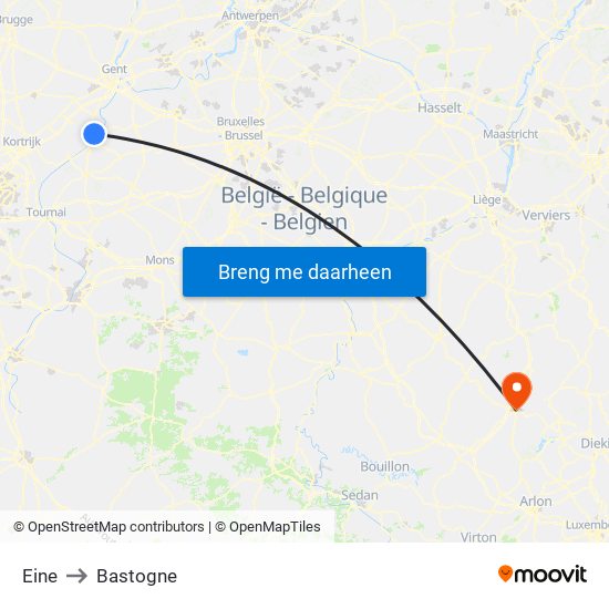 Eine to Bastogne map