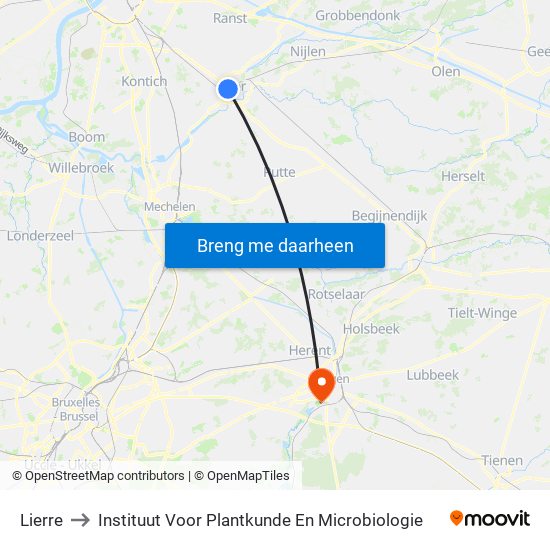 Lierre to Instituut Voor Plantkunde En Microbiologie map