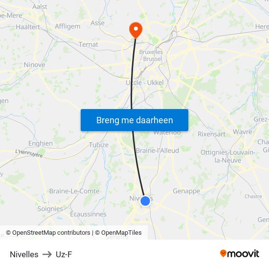 Nivelles to Uz-F map