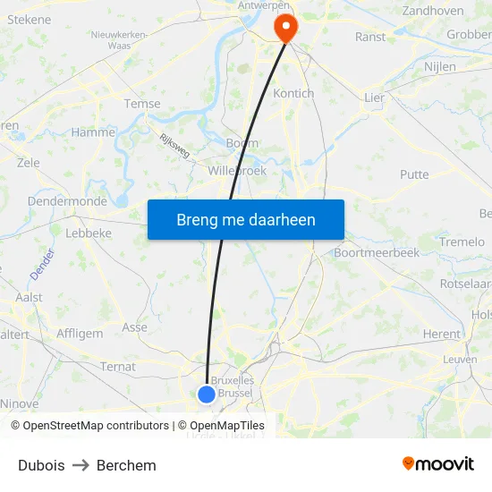 Dubois to Berchem map