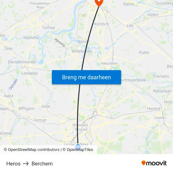 Heros to Berchem map