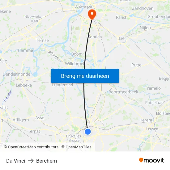 Da Vinci to Berchem map