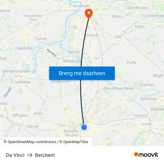 Da Vinci to Berchem map