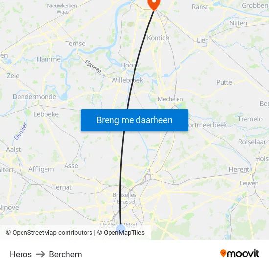 Heros to Berchem map