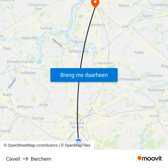 Cavell to Berchem map