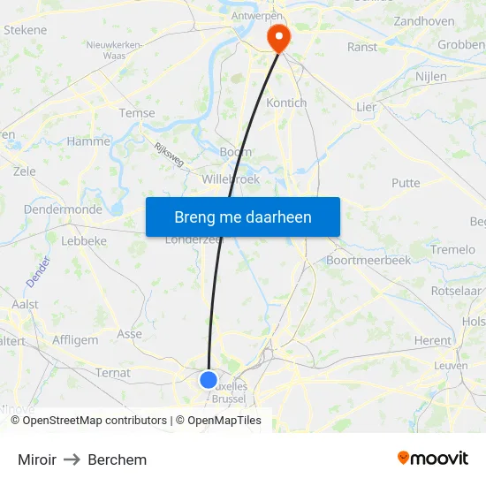 Miroir to Berchem map