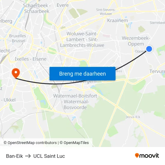Ban-Eik to UCL Saint Luc map