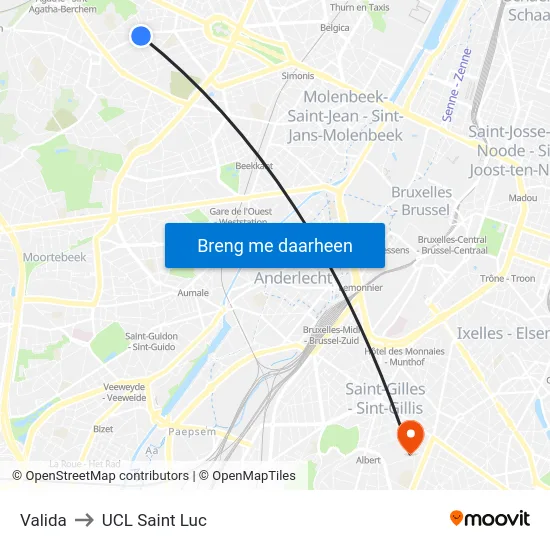 Valida to UCL Saint Luc map