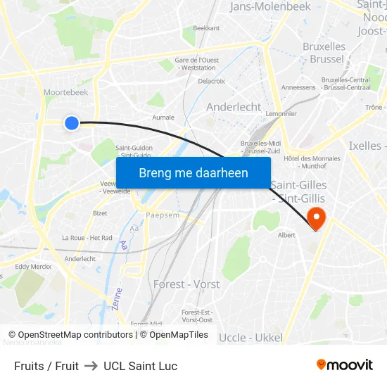 Fruits / Fruit to UCL Saint Luc map