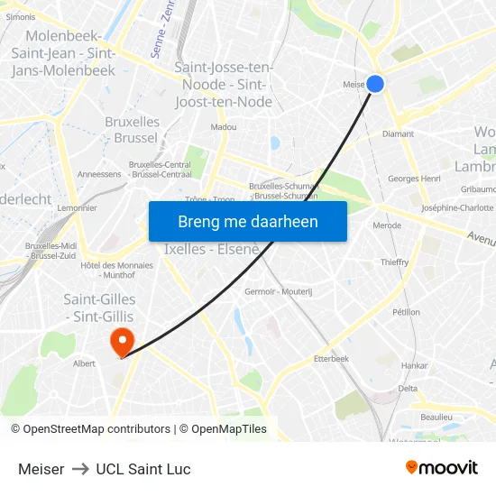 Meiser to UCL Saint Luc map