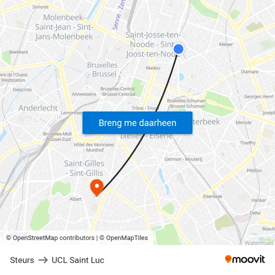 Steurs to UCL Saint Luc map