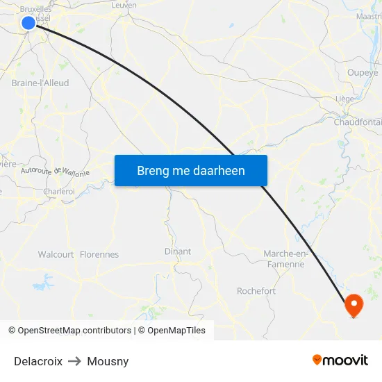 Delacroix to Mousny map