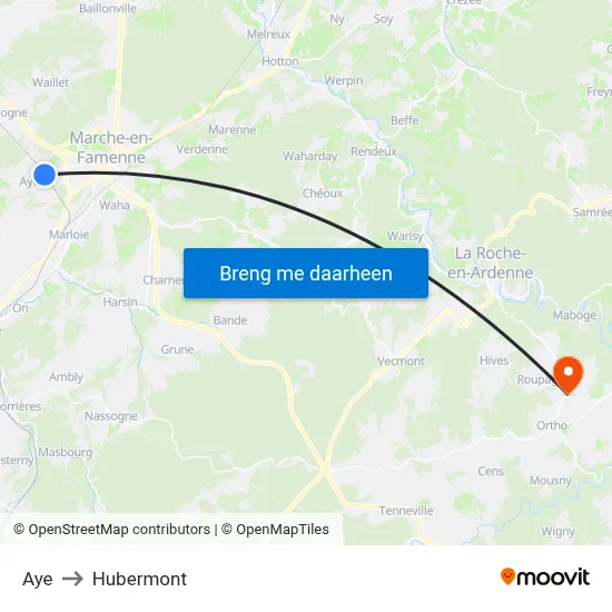 Aye to Hubermont map