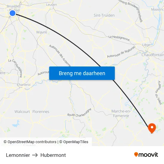 Lemonnier to Hubermont map