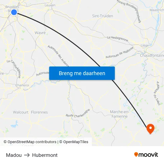 Madou to Hubermont map