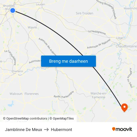 Jamblinne De Meux to Hubermont map