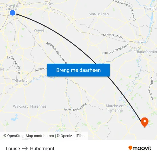 Louise to Hubermont map