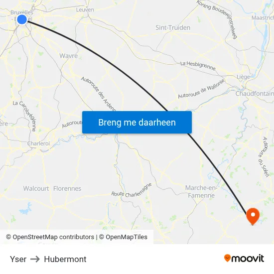 Yser to Hubermont map