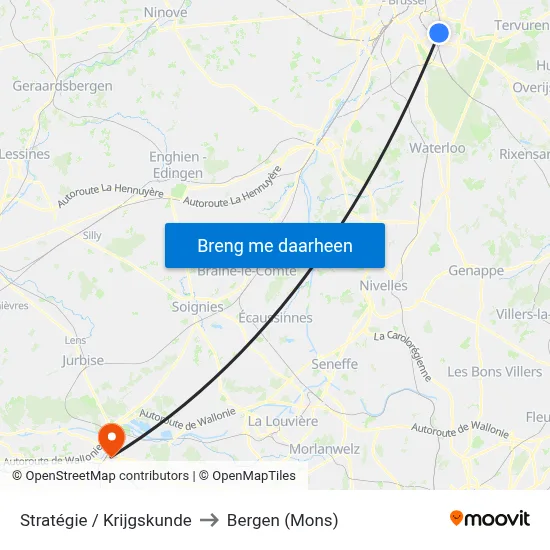 Stratégie / Krijgskunde to Bergen (Mons) map