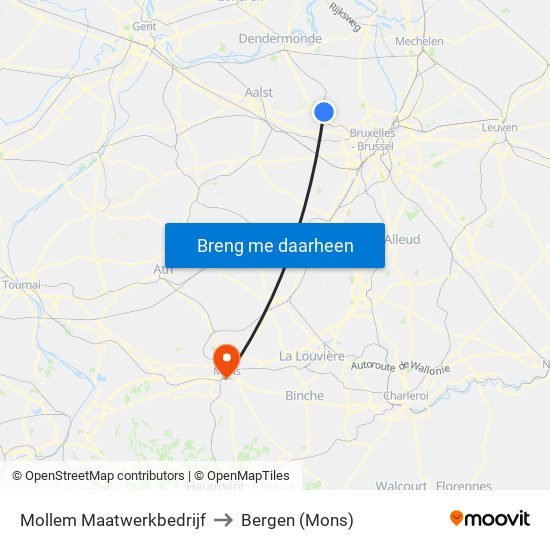 Mollem Maatwerkbedrijf to Bergen (Mons) map