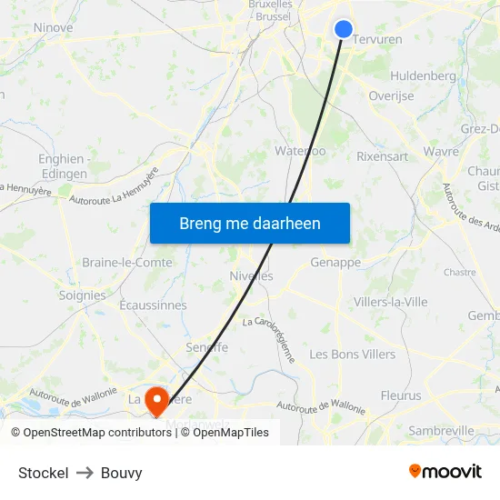 Stockel to Bouvy map